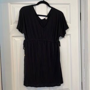 Merona black swim cover-up with side ties